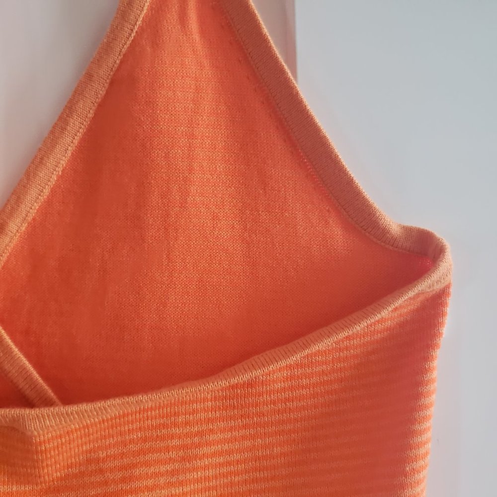Mossimo Halter Neck Sleeveless Stripe Orange Womens Top SZ M, NWT - Picture 8 of 15